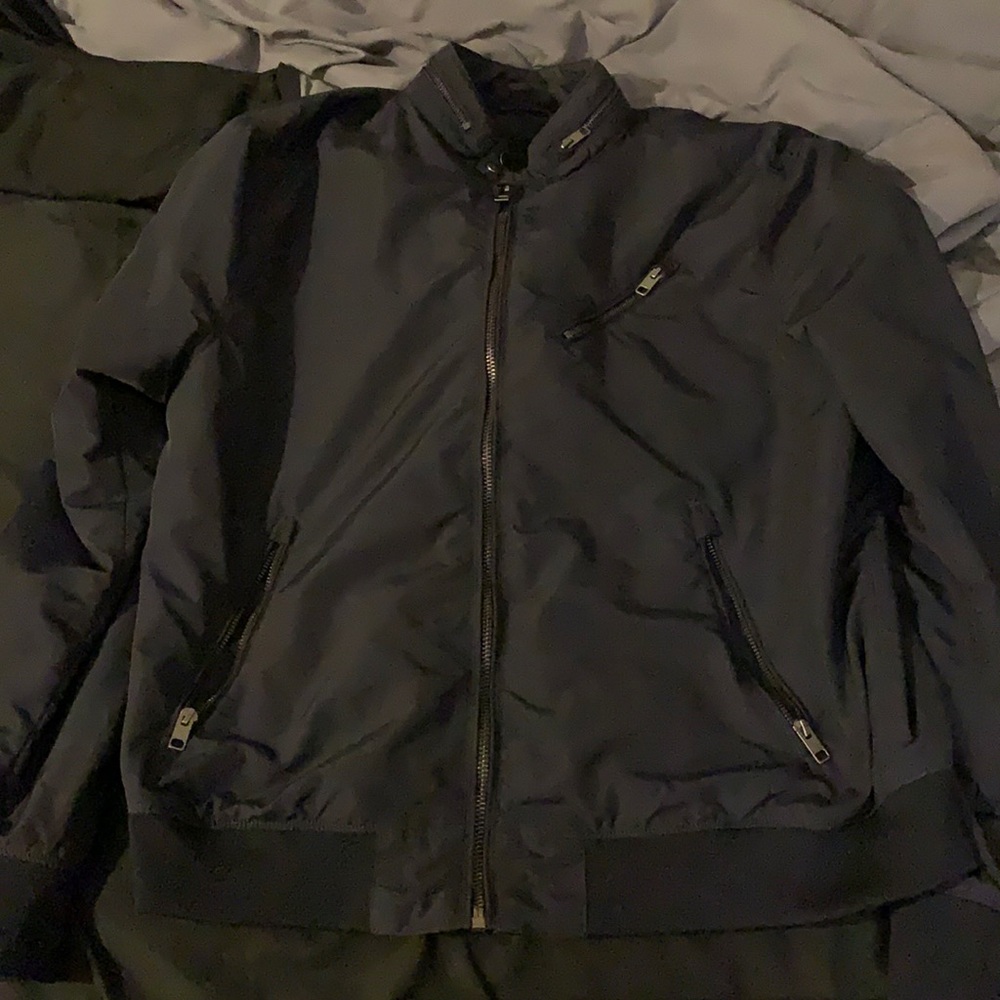 Navy H&M Bomber Jacket.